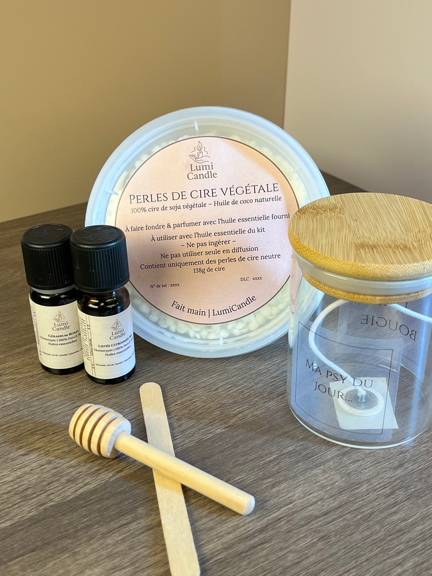 ✨ LumiRituel – Kit de bougie apaisante