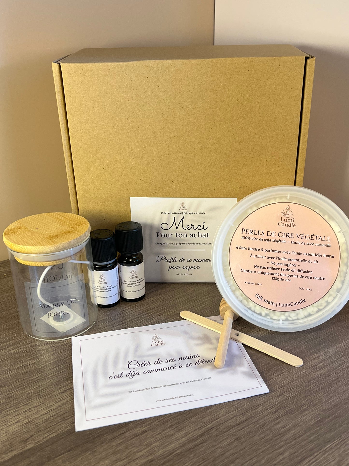 ✨ LumiRituel – Kit de bougie apaisante